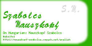 szabolcs mauszkopf business card